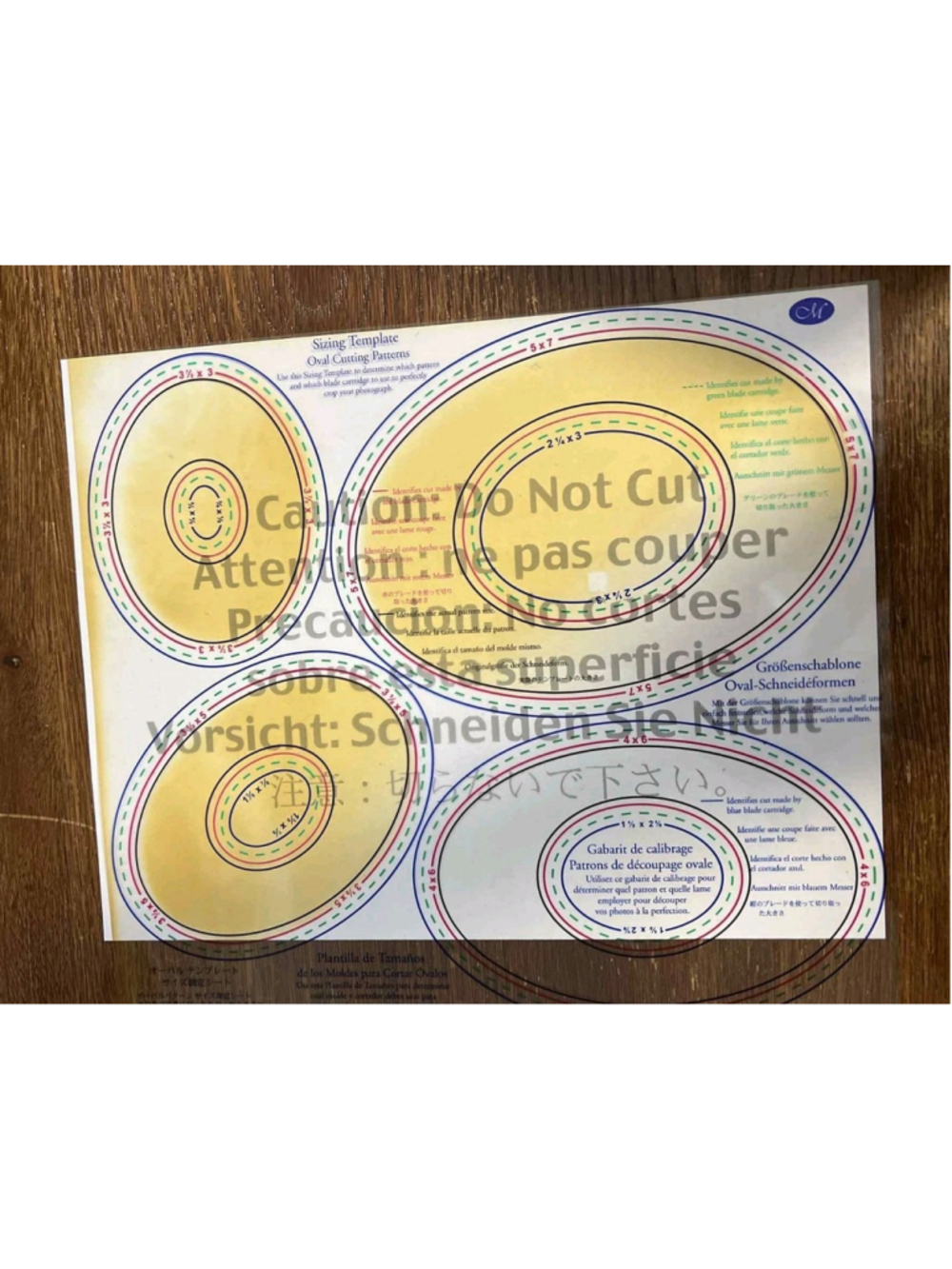 Creative Memories Custom Cutting System Circle & Oval Sizing Templates Scrapbook